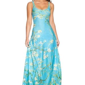 Almond Blossom Maxi Dress XL Black Milk